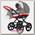 Детская коляска BeBe-Mobile Ines R 3 в 1, ткань+эко-кожа