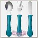 Набор детской посуды: ложка, вилка, нож Beaba Set of 3 Cutlery Inox