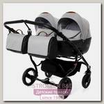 Детская коляска для двойни Junama Madena Duo 2 в 1, ткань+эко-кожа