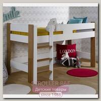 Полувысокая кровать Junior Provence Scandi 90x190 (Blanc/Chene)