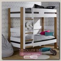 Двухъярусная кровать Junior Provence Scandi 90x190 (Blanc/Chene)