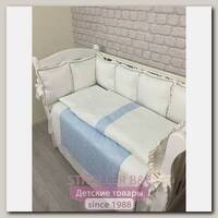 Комплект постели для прямоугольной кроватки Marele Греческий Голубой 460251-пр, 18 предметов